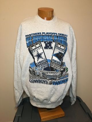 Vintage 90s Pro Player Carolina Panthers Sweatshirt First Playoff Game Men’s Xxl