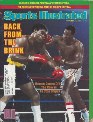 Sports Illustrated November 16 1981 Larry Holmes Renaldo Snipes Boxing