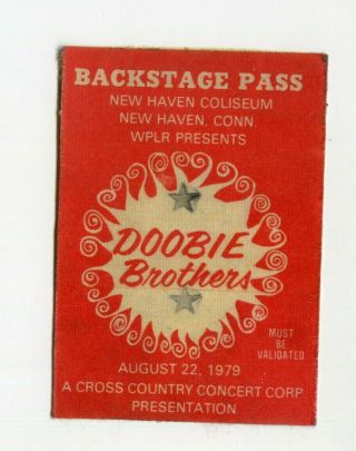 Vintage Backstage Pass 1979 Doobie Brothers Haven Coliseum Fabric Wplr