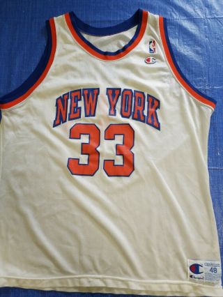 Patrick Ewing York Knicks Vintage Champion Jersey Size 48