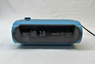 Vintage Panasonic Flip Clock Radio Rare Blue Rc 1103 For Repair Radio