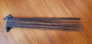 Antique Wooden Clothes Drying Rack Vintage Laundry 32 " Tines Primitive