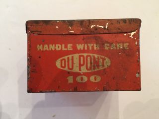 Vintage Dupont Blasting Caps Tin - No.  6 Cap