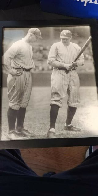 Babe Ruth And Rookie Lou Gehrig 1923 Vintage 8x10 Spring Training Photo In Frame