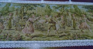 vintage tapestry wall hanging,  children at play, 2