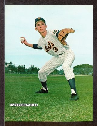 1968 Bud Harrelson Ny Mets Unsigned 7 - 1/2 X 9 - 7/8 Color Yearbook Photo 4