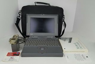 Vintage Apple Macintosh Powerbook 160 M4550 Laptop W/ Charger Carry Bag &