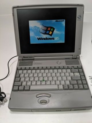 Vintage Toshiba Tecra 720 Cdt Laptop Windows 3.  1 Dos Retro Gaming Computer
