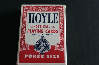 Vintage Hoyle Official Playing Cards Plastic Coated Poker Nevada Finish