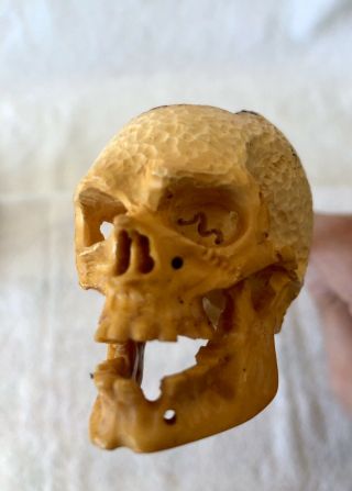 S.  Yanik Meerschaum Pipe Skull W/ Case