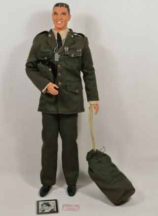 Vtg Mattel Young Elvis Barbie Doll In Formal Military Dress Uniform Outfit
