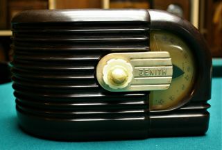 Vintage Old Antique Zenith Tube Table Radio,  1939;restored,  Lowered Reserve