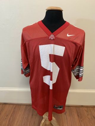 Men’s Vtg Nike Ohio State Buckeyes 5 Braxton Miller Football Jersey Size Medium