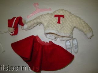 Vintage Ideal Tammy Doll Fashion Clothes 9131 Cheerleader Outfit & Hanger