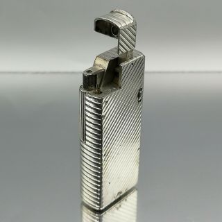 Rare Dunhill Solid Sterling Silver Gas Lighter Feuerzeug