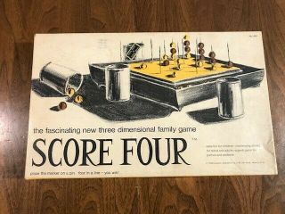 Score Four Board Game Funtastic 1968 Made In Usa Vintage 2 To 8 Players