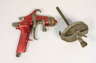 Vintage Binks Bbr Paint Spray Gun W/ A21 Nozzle Air Cap & Binks Siphon Lid Guc