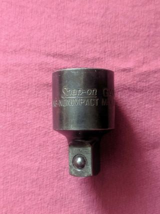 Snap - On " Vintage " Underlined Logo,  1/2 " To 3/8 " Adapter,  (gax1) Made In U.  S.  A