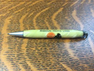 Vtg Missouri Pacific Lines " Sunshine Special " Marbled Mechanical Pencil Railroad