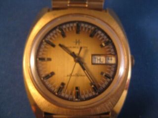 Vintage Hamilton Electronic Mens Wrist Watch Day And Date Model 702