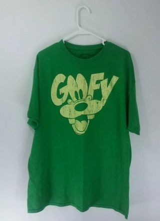 Disney Goofy T Shirt Green In Color Size Xl Vintage Great Buy