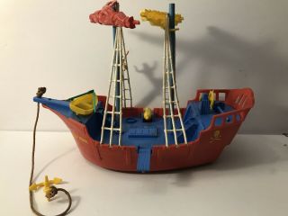 Vintage Ideal Jolly Roger Pirate Ship