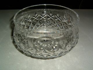 Vintage Waterford Cut Crystal Comeragh 7 1/2 In.  Footed Bowl Heavy