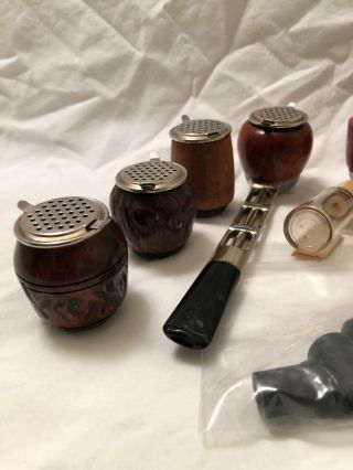 Vintage 3 Dr.  Grabow Viking Pipes & 6 Extra Bowls 2