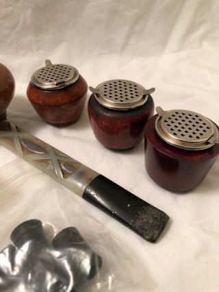 Vintage 3 Dr.  Grabow Viking Pipes & 6 Extra Bowls 3