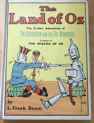 Vintage The Land Of Oz By L.  Frank Baum Hardcover Book