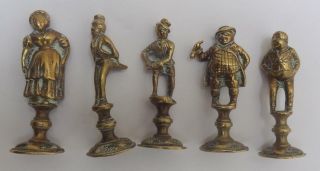 Brass Pipe Tampers - Dickens Characters - Antique