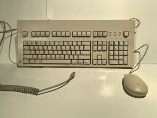 Vintage Apple Extended Keyboard M0115 With Mouse Mechanical Alps Salmon Switches