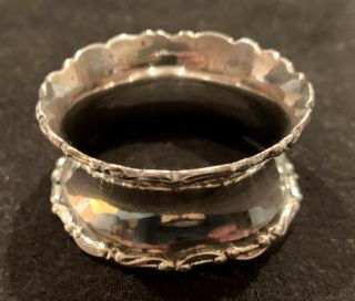 Antique Vintage Old Solid Silver Napkin Ring