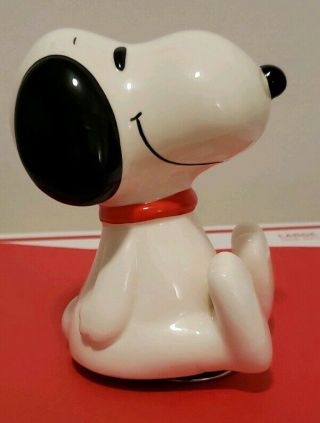 Vintage Schmid 6 " Rare Sitting Snoopy Porcelain Music Box