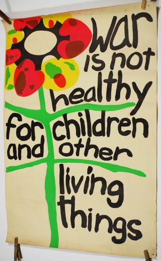 1967 Vintage Poster Lorriane Schneider War Is Not Healthy For Children