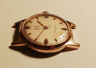 and preserved vintage german wristwatch GUB GLASHUTTE gold plated date 3