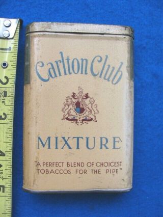 Vintage Carlton Club Tobacco Pocket Tin