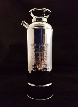 Thirst - Extinguisher Vintage Fire Extingusher Liquor Decanter Musicbox Bar Silver