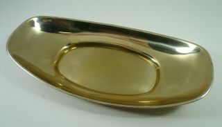 Vintage Reed & Barton Sterling Silver Gilt Gold Bread Tray X774