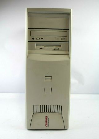 Vintage Compaq Deskpro Pd1000 Series Pc Pentium Ii 350mhz 256mb Ram 10gb Hdd