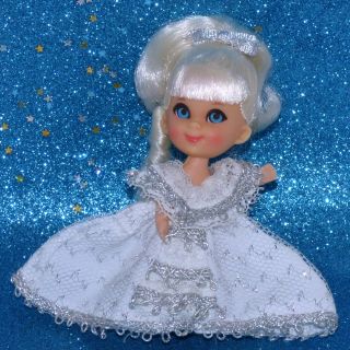 Liddle Kiddle Storybook Cinderiddle Cinderella Platinum Blonde Doll Gown Vintage
