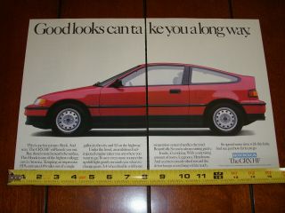 1990 Honda Crx Hf - 2 Page Ad