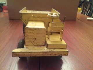 Vintage Marx Lumar Mobile Dump Truck,  Pressed Steel Toy Vehicle,  Yellow 3