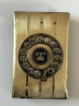 Vintage Telephone Address Book Metal Rotary Dial Pop Pages