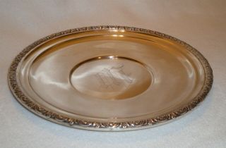 International Sterling Silver Tray Plate Prelude H229 Solid.  925 320grams