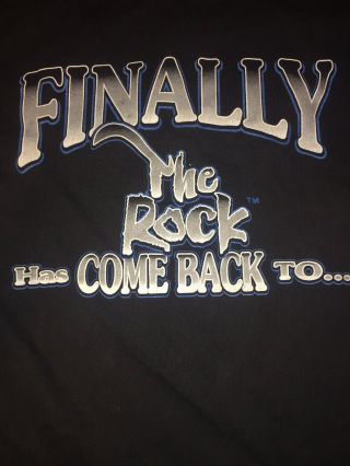 Vintage Sz L Wwf Finally The Rock Has Come Back To Minneapolis Va Shirt