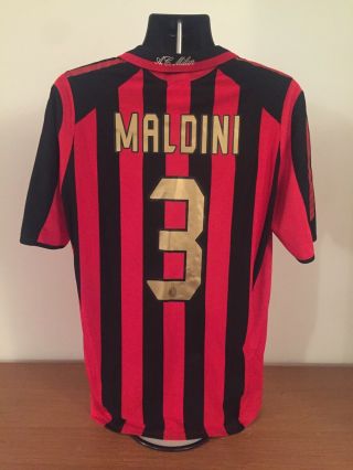 Ac Milan Home Shirt 2005/06 Maldini 3 Large Vintage Rare