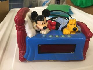 Mickey Mouse & Pluto Alarm Clock Vintage