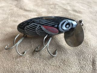 Old Vintage Fishing Lure Fred Arbogast Jitterbug Rare Red Wing Blackbird