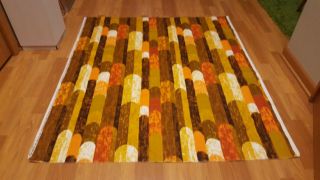 Awesome Rare Vintage Mid Century Retro 70s Funky 5th Avenue Brown Hills Fabric